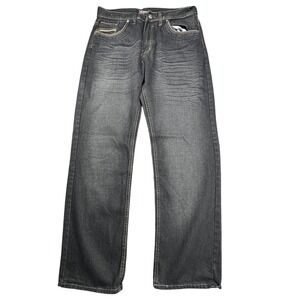 Chams Jeans Mens‎ 36 Black Baggy Loose Fit Y2K Hip Hop Skater Streetwear